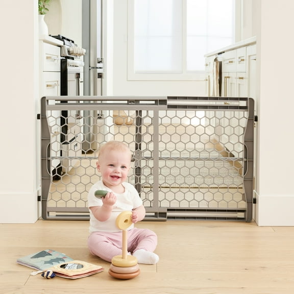 Regalo Gray Expandable Baby Safety Gate 28-42 Inches, Ages 6-24 Months