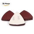 thumbnail image 1 of SPEEDWOX 30 Pcs Hook and Loop Triangle Sandpaper 40 Grit 80mm 3-1/8 Inches for Oscillating Multi Tool Detail Sander Sanding Discs Triangle Sanding Pads, 1 of 7