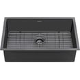 thumbnail image 3 of 27-inch Undermount Gunmetal Black Stainless Steel Kitchen Sink - 16 Gauge Single Bowl, 3 of 9