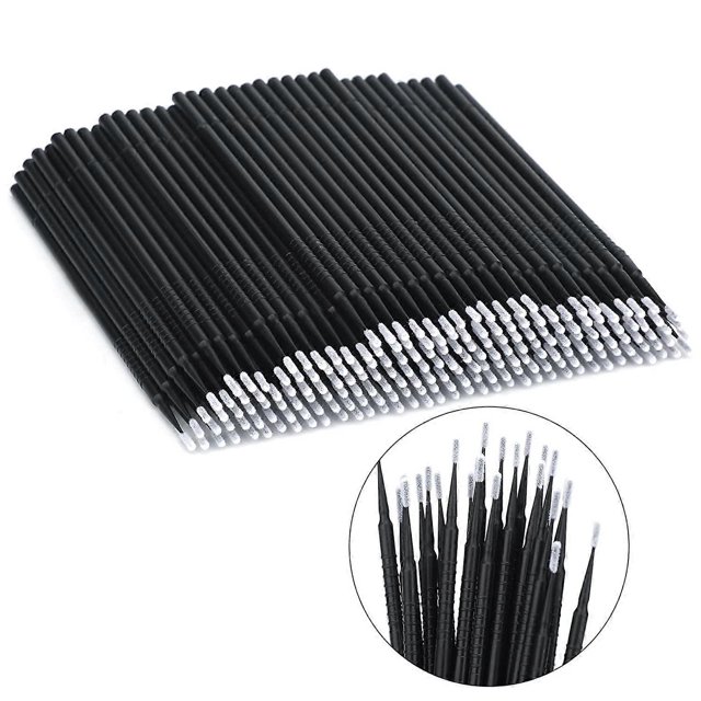 Microcepillos de alta gama KAIYANG para extensiones de pestañas negros 200 unidades
