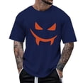 thumbnail image 3 of YDLCAFD Male Print Theme T Shirt Printed Solid Color Short Sleeve Top, 3 of 4
