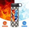 thumbnail image 6 of Pofeuu Daisy Plaid Black Print 18oz Sports Insulated Kettle, Sports Bottle Water Bottles For Men Women For Gym Hiking Camping Running Mountain Bike Outdoor Sports, 6 of 8