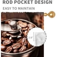 thumbnail image 4 of Rustic Kitchen Curtains, Farmhouse Retro Coffee Time Vintage Latte Cafe Tea Cup Cottage Country Brown Window Drapery Treatments for Dining Room Bedroom Living Room 2 Panels, 84"x84" Inch, 4 of 5