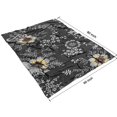thumbnail image 4 of Dark Pioneer Flower Pattern Blanket,Comfortable Soft Flannel Throw Blanket,All Season,Warm Lightweight Blankets for Sofa Bed Couch Living Room Chair,60"x80", 4 of 4