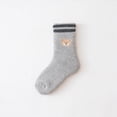 thumbnail image 5 of HCNTES Toddler Kids Boys Girls Crew Socks Children 1T 2T 3T 4T 5T 6T 7T Socks for Spring Summer(X01-Light Gray,0-3 Months), 5 of 9