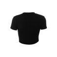 thumbnail image 6 of Genuiskids Women Letter Graphic Print Crop Top Teen Girl Round Neck Short Sleeve Tee Summer Cute Aesthetic T Shirt Tops, 6 of 9