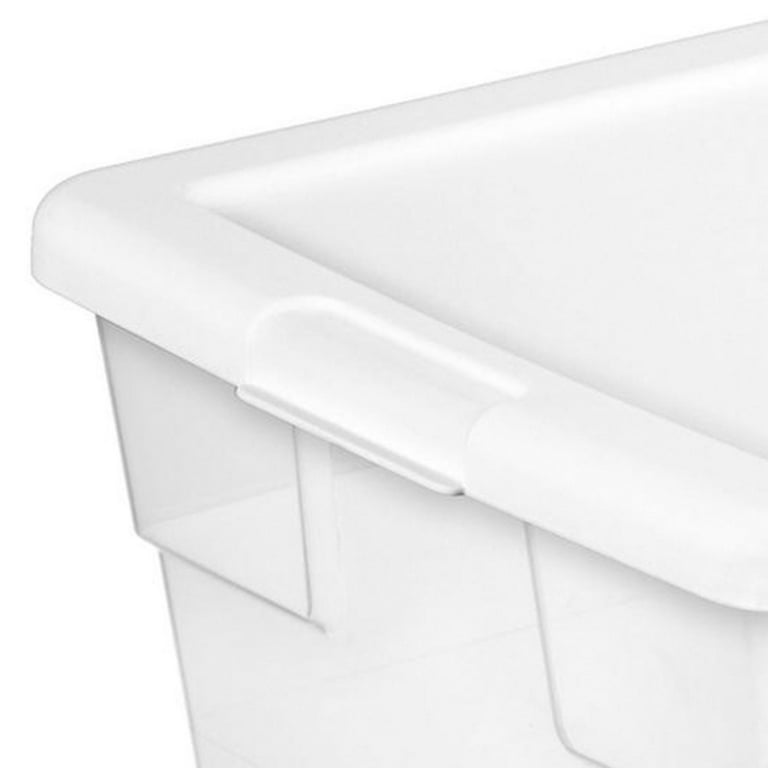 Sterilite 16 Qt Clear Plastic Stacking Storage Containers with