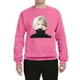 thumbnail image 2 of Wild Bobby, Hip Marilyn Monroe Portrait Classic Beauty Pose, Famous People, Unisex Crewneck Graphic Sweatshirt, Neon Pink, Small, 2 of 4