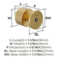 thumbnail image 5 of Amerock Balata 1-1/8 inch (29mm) Diameter Champagne Bronze Cabinet Knob, 5 of 6