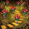 thumbnail image 2 of sruoe Outdoor Patio Garden Lights Decor, Stake Lamp, Waterproof Solar Lights Outdoor, Ground Lights Decoration, Flowers Stake Lights for Outside Yard Lawn Ornaments, 2 of 6