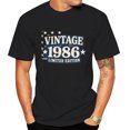 thumbnail image 2 of Men's Vintage 1986 Print Short Sleeve T-Shirt, Crew Neck Casual Top, for Outdoor and Utility-Inspired Tee Top Male Clothing, 2 of 8
