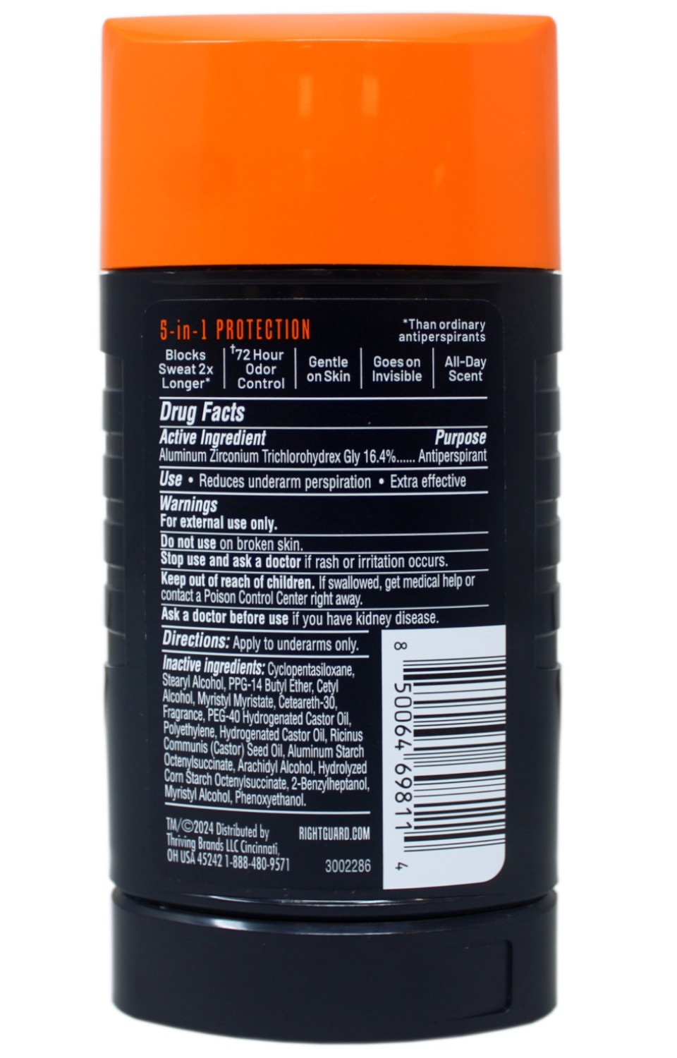 4 Pack - Right Guard Xtreme Defense Antiperspirant & Deodorant for Men Who Sweat, 72 HR, Fresh Blast Scent, 3.1oz