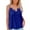 Blue, variant on Idoravan Tank Tops for Women Women's Fashion Casual Summer Sling Solid Color Sleeveless Lace V-Neck Top