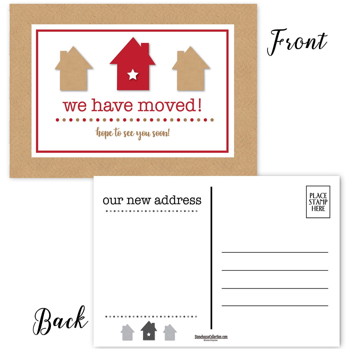 Details about   MOVING ANNOUNCEMENT-Set of 10-Change of address Greeting Card I've Moved 4519CAS 
