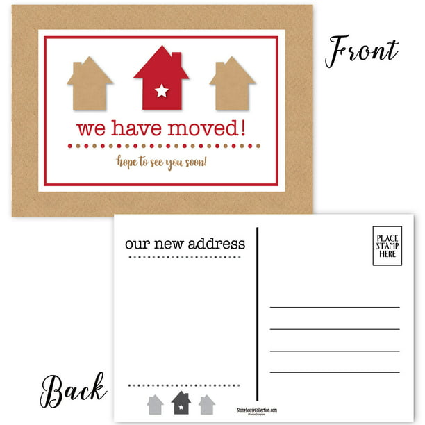 We Have Moved Postcards 50 New Address Cards Moving Announcements Walmart Com Walmart Com