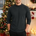 thumbnail image 4 of Fnooota Men's Thermal Tops, Fall Winter Mock Neck Casual Long Sleeve Base Layer Clothing Dark Gray Size S-3XL, 4 of 5