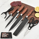 thumbnail image 3 of Cuchillos De Cocina De Acero Inoxidable Y Peladorjuego De 6 pzs Plata/ Marron, 3 of 5