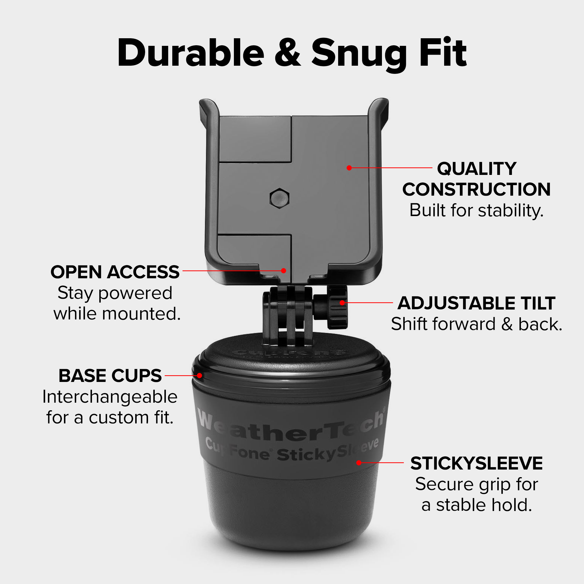 WeatherTech CupFone Universal Car Cup Holder Phone Mount photo 4
