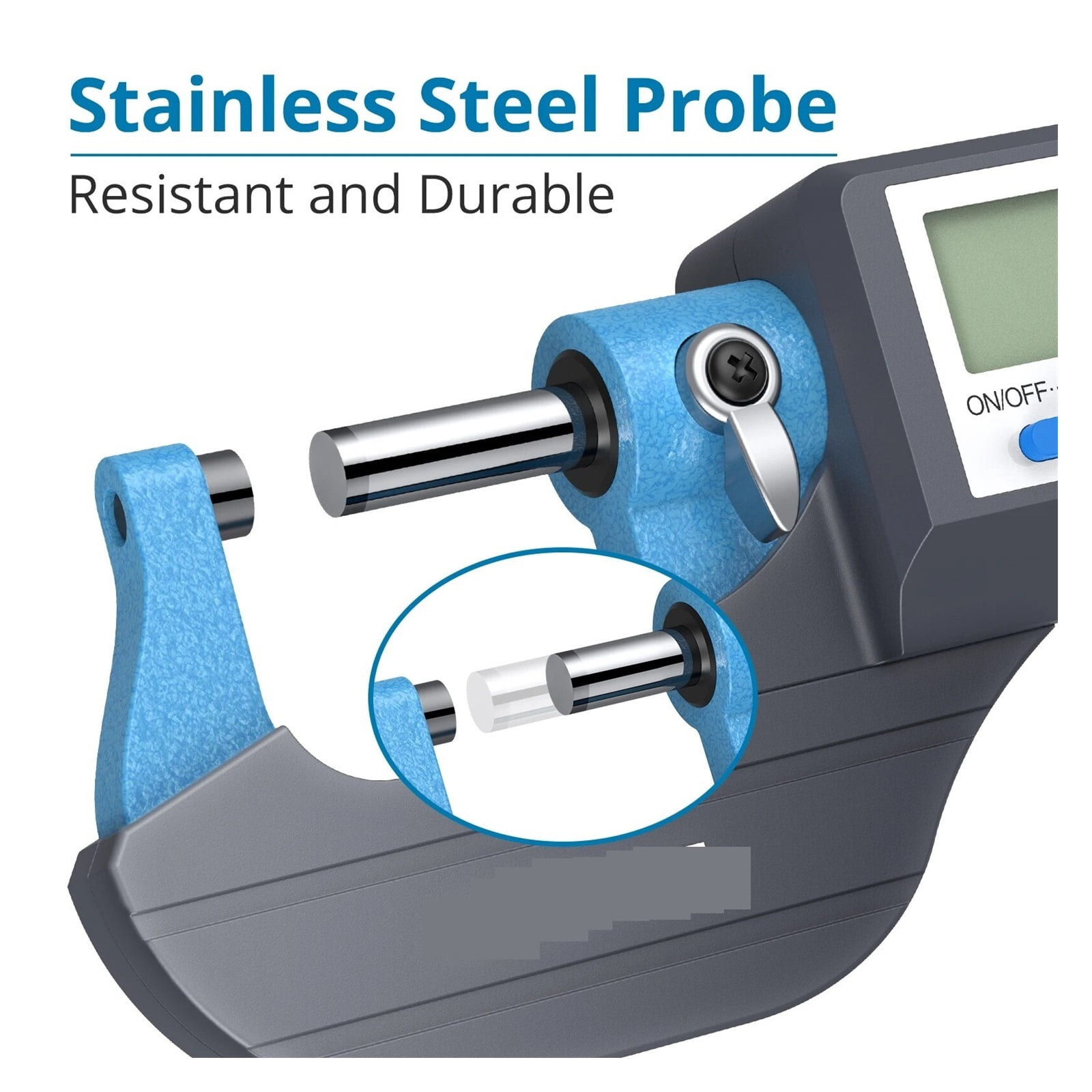 0~25mm Electronic LCD Digital Outside Micrometer Micro Calipers Length Measuring Support Metric Inch Conversion ,Your Good Helper