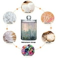 thumbnail image 6 of Yayeee 2 Pack Qtip Holder Bathroom Cotton Swab Canister with Lid Clear Dispenser Set, Night Deer, 6 of 6