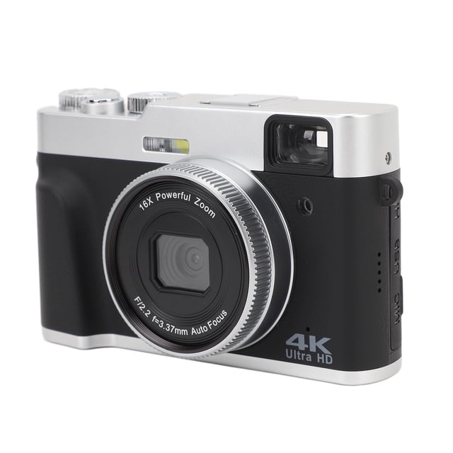 Cámara Digital 4K, Cámara de Vlogging Con Zoom de 48mp y 16x Cámaras Compactas de Vídeo de Vije Confoce Autico y Vibracia Anti, Pantalla IPS de 2,8 Pulgadas