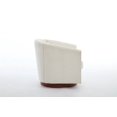 thumbnail image 7 of 360° Swivel Accent Chair, Chenille Upholstered Armchair Barrel Chair with One Waist Pillow and Wood Base, Comfy Reading Chair for Living Room Bedroom, 7 of 7