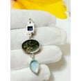thumbnail image 5 of Three Stone Pendant, Pure Silver Jewelry, Labradorite, Larimar, Lapis Lazuli, Multi Stone Necklace Pendant, AAA Grade Gemstone Jewelry, Gift, 5 of 5