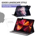 thumbnail image 4 of TECH CIRCLE Case for iPad Air 11-inch M2 2024, iPad Air 5th/4th Gen 10.9" 2022/2020, iPad Pro 11 4th/3rd/2nd/1st Gen,Flower PU Leather Folio TPU Shockproof Auto Sleep/Wake Wallet Case,Purple Peony, 4 of 7