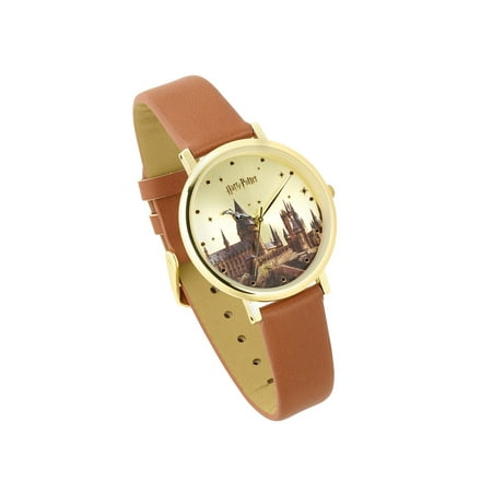 Harry Potter Hogwarts Wrist Watch, Gold Finish, Unisex-Hogwarts Castle