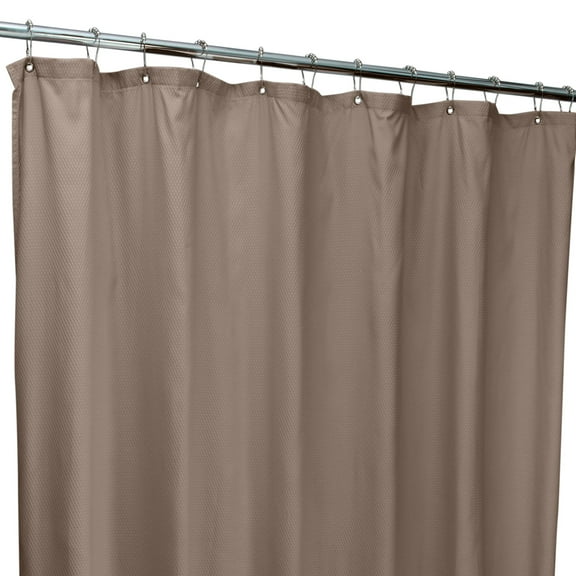 Bath Bliss Microfiber Soft Touch Diamond Design Shower Curtain Liner in Charcoal Taupe