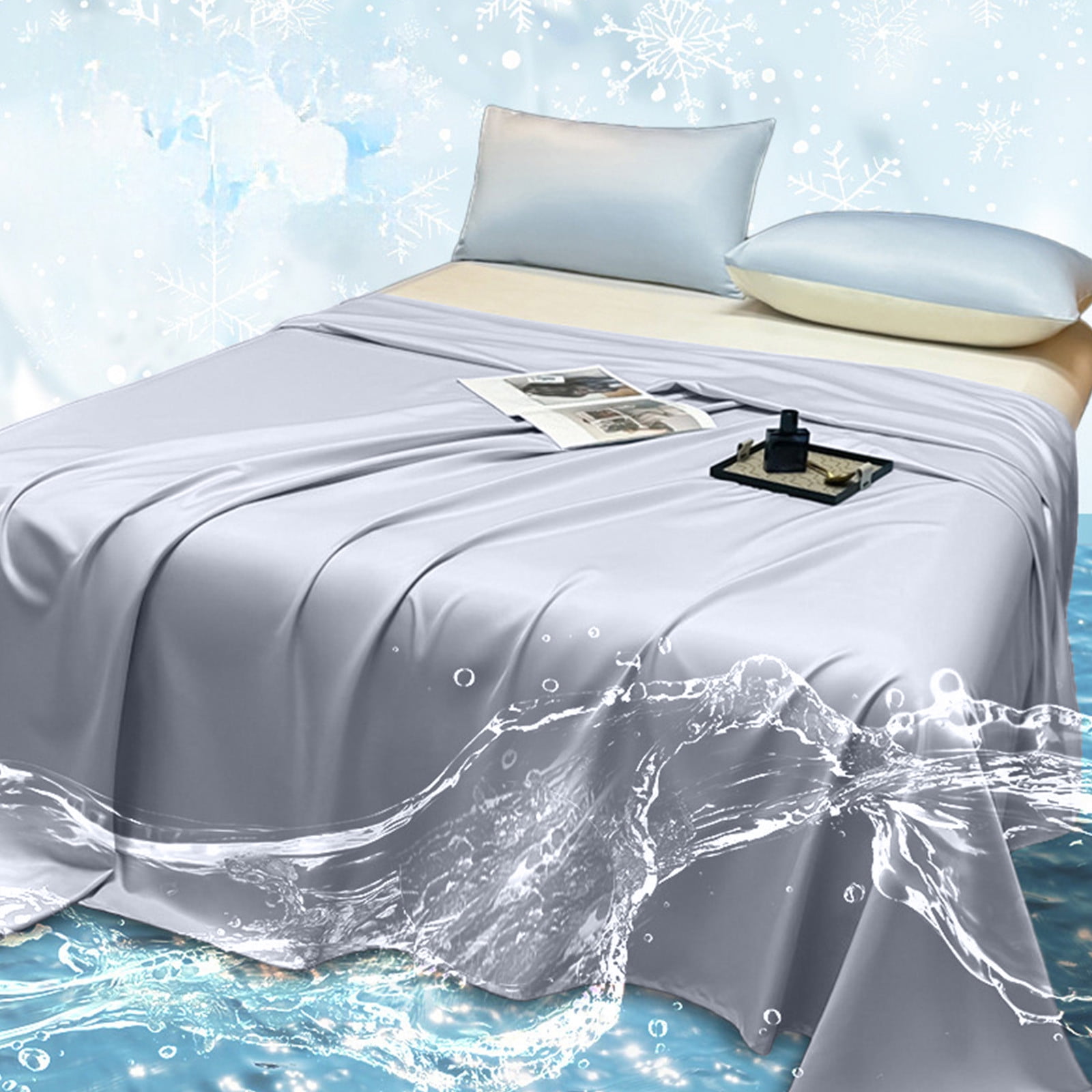 Bed Sheets Queen Size Queen Sheet Sets Cooling Sheets Blend Rayon Derived From Bamboo Deep Pocket Up Breathable & Soft Bed Sheets Hotel Silky Bedding Set