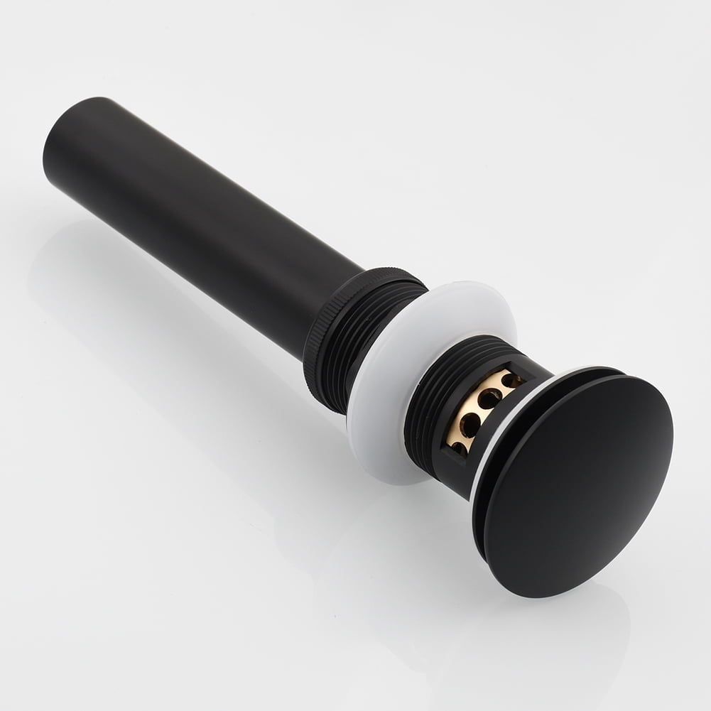Kepooman Stainless Steel Bathroom Sink Stopper Anti Clogging Bathtub Drain Stopper with Removable Strainer Basket & Overflow, Black Kepooman Stainless Steel Bathroom Sink Stopper Anti Clogging Bathtub Drain Stopper with Removable Strainer Basket & Overflow, Black