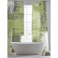 thumbnail image 6 of Sage Green Abstract Semi Sheer Curtains 96 Inch Length 2 Panels Set, Modern Mottled Art Oil Painting Sheer Kitchen Curtain Privacy Voile Window Curtain for Living Room Bedroom Rod Pocket Drapes, 6 of 7