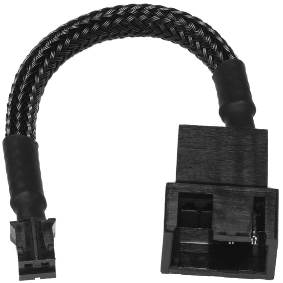 CRJ Micro Adaptateur de Ventilateur 2 Broches (Lot de 2) - 4 Pouces (10cm), Manchon Noir - Connectez des Ventilateurs PC 3 Broches & 4 Broches aux Têtes Micro 2 Broches JST PH 2.0mm