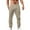 Khaki, variant on FINALGANG Simple Trousers For Men Solid Color Outdoor Cotton Pants Drawstring Ankle-Tied Sweatpants With Pockets Suitable For Various Occasions