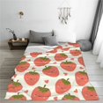 thumbnail image 5 of Pofeuu Hand Drawn Strawberry Print Ultra-Soft Micro Fleece Blanket,for Bed Or Sofa,All Season Throw Blankets Flannel Blanket-80"x60", 5 of 7