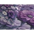 thumbnail image 4 of Ambesonne Purple Quilted Bedspread Set 3 Pcs, Cottagecore Floral Meadow, King Size, Lilac Lavender Quartz, 4 of 4