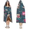 thumbnail image 3 of Cloak Hooded Blanket Wearable Blanket Cartoon Cat Lightweight Super Cozy Soft Fleece Throw Blankets Hoodie, 3 of 6