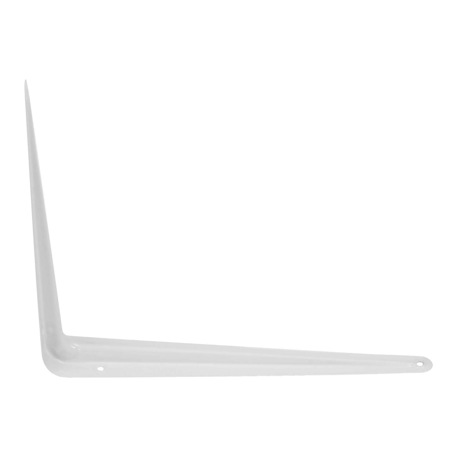 Heavy Duty Shelf Brackets, 20-Pack 8x10 Inch L-Shaped Corner Braces, White Powder Coated Carbon Steel, Supports 16.5lbs Each, for Wall Mounted Shelves