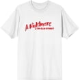 thumbnail image 4 of A Nightmare On Elm Street Logo Men's White Crew Neck Short Sleeve Tee-XL, 4 of 6