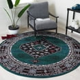 thumbnail image 2 of SAFAVIEH Vintage Hamadan Pascal Oriental Area Rug, Green/Black, 6'7" x 6'7" Round, 2 of 8