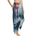 thumbnail image 2 of Bingfone Pajamas For Women,Lighthouse In A Stormy Sea Pajama Pants With Pockets-Large, 2 of 9