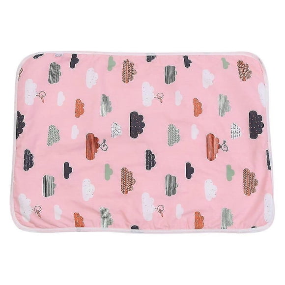 Baby Changing Mat Changing Sets Skid Baby Cover Cotton Urine Mat for Buggy Crib Toddler-pink