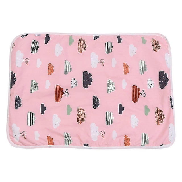 Baby Changing Mat Changing Sets Skid Baby Cover Cotton Urine Mat for Buggy Crib Toddler-pink