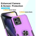 thumbnail image 3 of for Motorola G Stylus 5G 2023 Case with Tempered Glass Screen Protector,Heavy-Duty Tough Rugged Phone Case Cover with Ring Holder Kickstand for Moto G Stylus 5G 2023 (6.6", 2023) [Purple/Black], 3 of 13