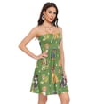 thumbnail image 2 of Dailycode Summer Dresses for Women Strapless Casual Beach Cover Ups Dogs and Pawprints Tube Top Sundress, 2 of 8