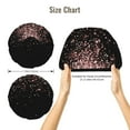 thumbnail image 5 of Logiee Rose Gold Glitter1 Print Silk Bonnet Satin Bonnet for Sleeping Women and Men,Double Layer Hair Bonnet for Curly Braids Hair, 5 of 6