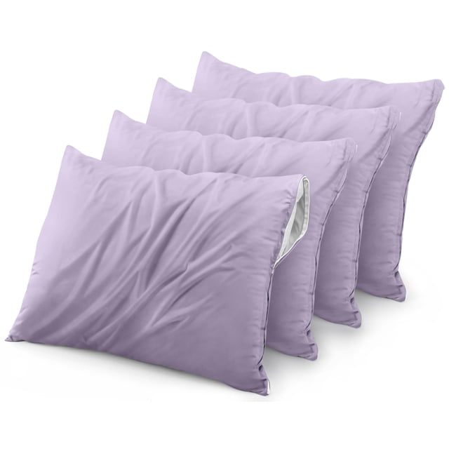 Protectores de almohada Utopia Bedding, impermeables, tamaño queen, paquete de 4
