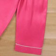 thumbnail image 6 of HFHAPW Girls Pajamas Satin Pajama Set Silky Pjs Long Sleeve Button Down Sleepwear Loungewear Sets for Kids,8-9 Y, 6 of 6