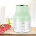thumbnail image 3 of Mini de ajo eléctrica multifuncional, mini de ajo eléctrica portátil, fácil limpieza para verduras, frutas, nueces, pimienta, ceboll 250ml verde Baoblaze Cortador de ajo eléctrico, 3 of 7